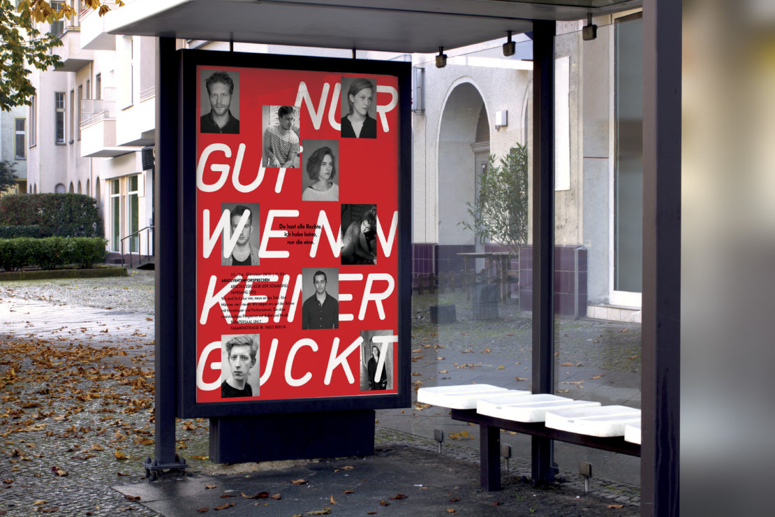 Plakat Design der Abschlussklasse Universitaet der Kuenste Berlin 7